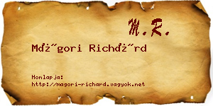 Mágori Richárd névjegykártya